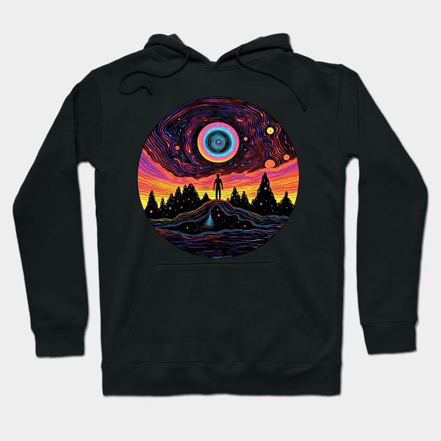On the edge of the event horizon - Surreal motif Hoodie by Unelmoija